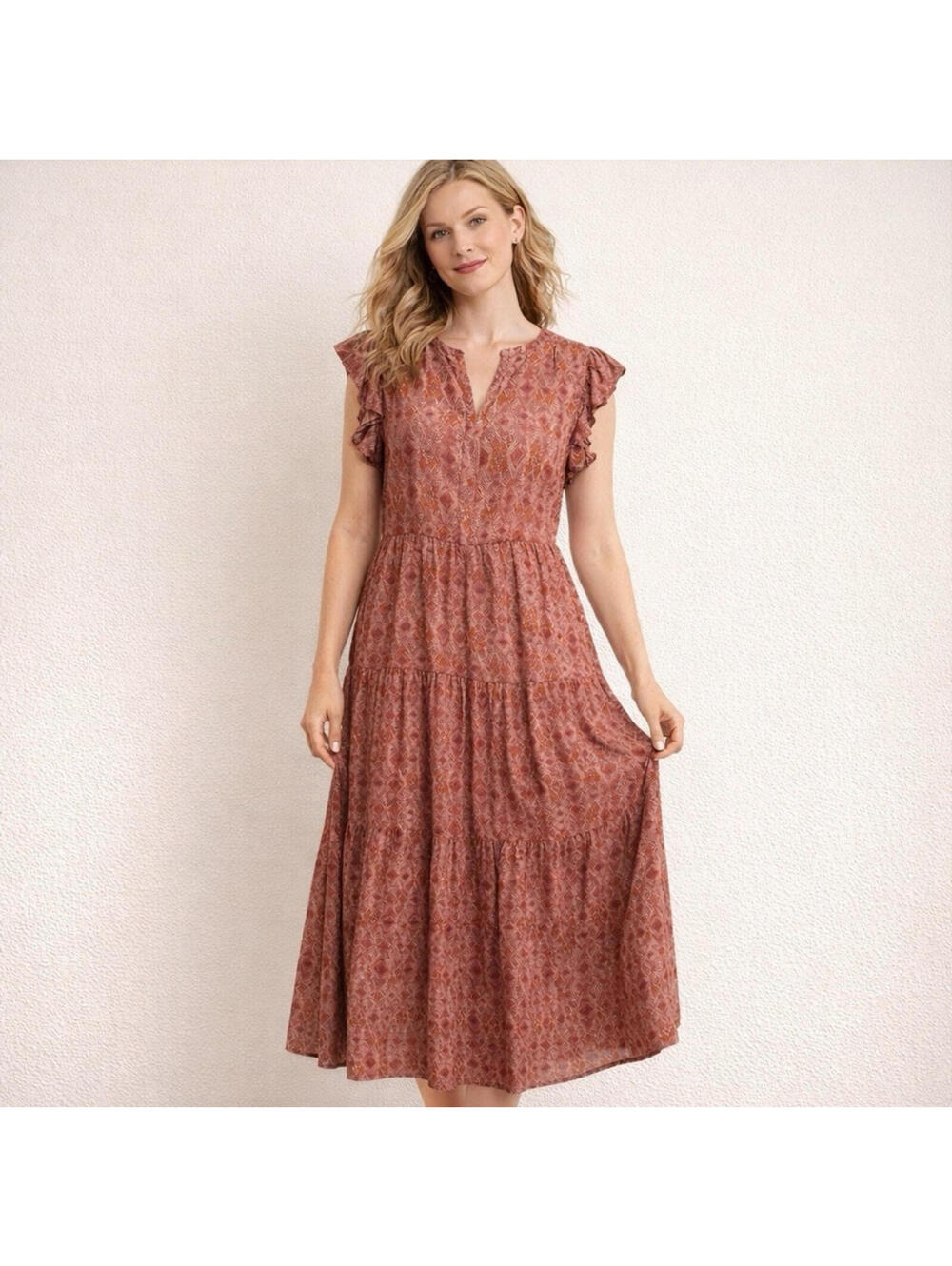 Sweet Magnolia Americana Boho Maxi Dress Patriotic Summer BBQ Cottagecore